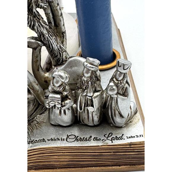 Dicksons Christmas Nativity Advent Book Figurine Candle Holder Resin Wreath READ - Picture 7 of 16